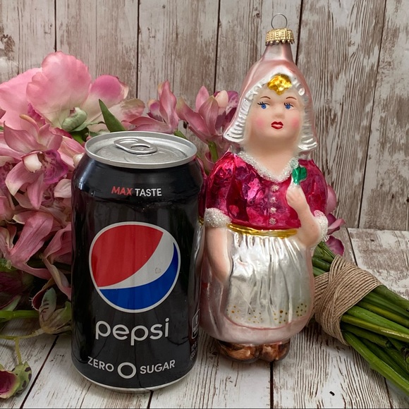 Vintage LAUSCHA GLAS German Girl Mercury Glass Large Ornament - Picture 3 of 12